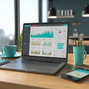 Anuncios pagados para pequeñas empresas con métricas visibles en pantalla