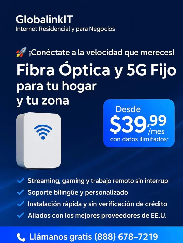 GlobalinkIT servicios de Internet, seguridad y tecnología para hogares y negocios
